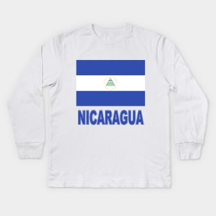 The Pride of Nicaragua - Nicaraguan National Flag Design Kids Long Sleeve T-Shirt